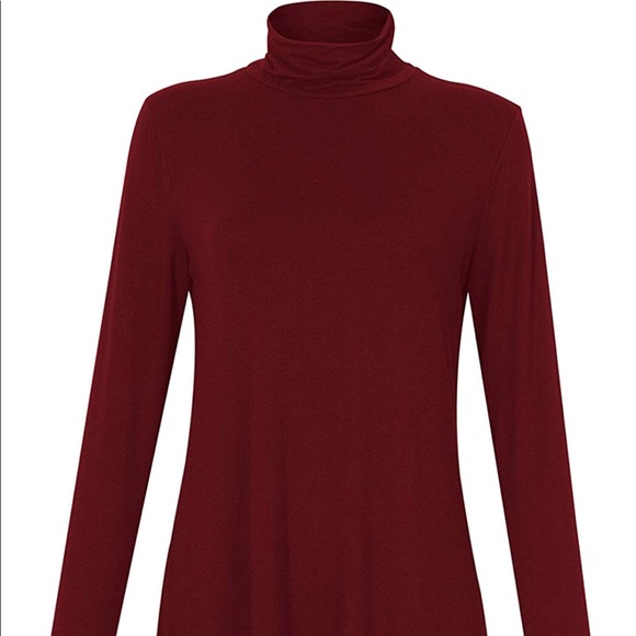 Turtleneck Long Sleeve Loose Lace Cotton Dress - Picture 5 of 7